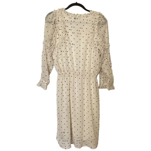 KOCHE COLLECTIVE Polka Dot Ruffle Trim Dress Size 38 US Size 6 - Picture 3 of 10